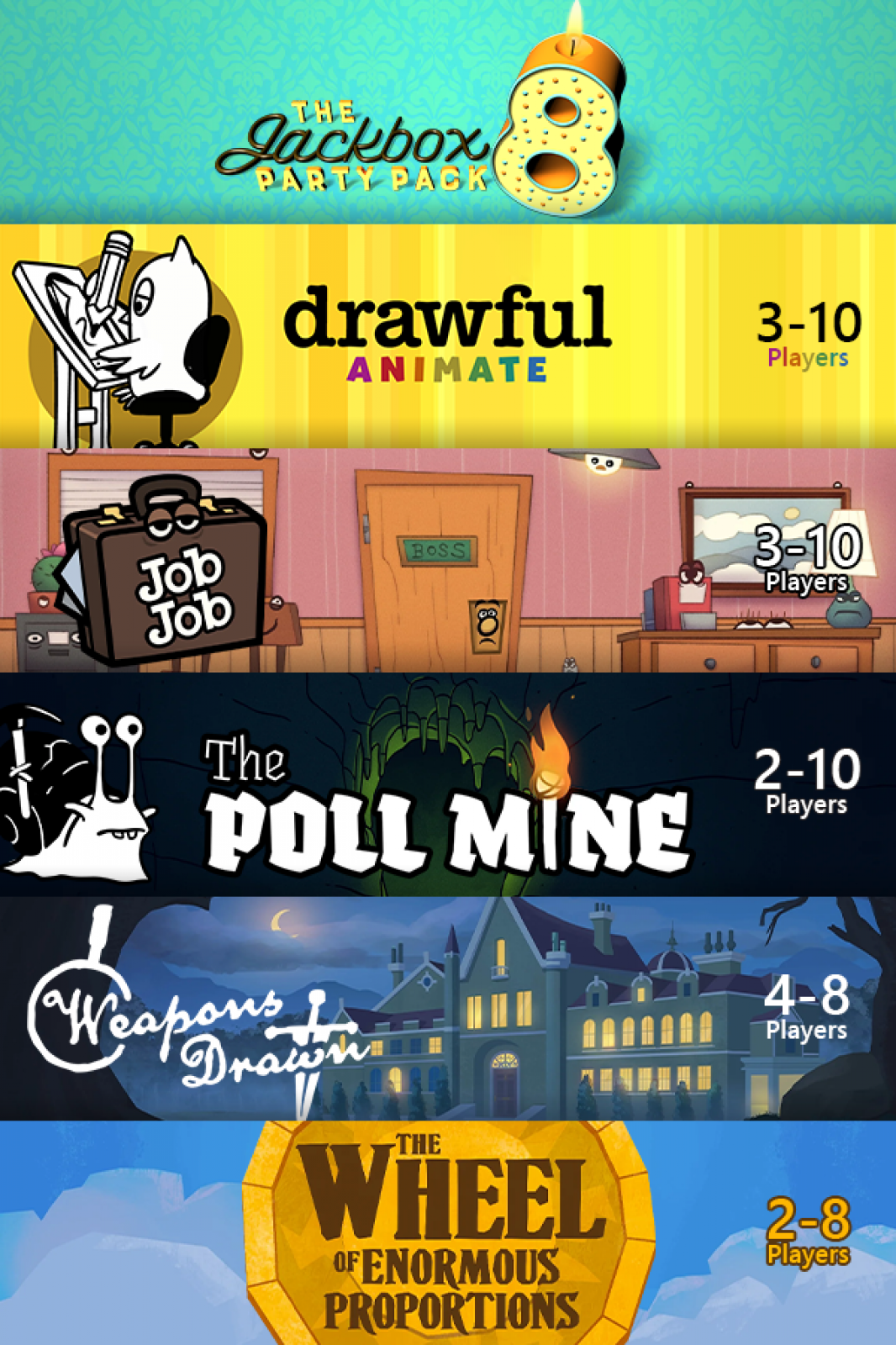 The Jackbox Party Pack 8 (PC) - Steam Key - GLOBAL